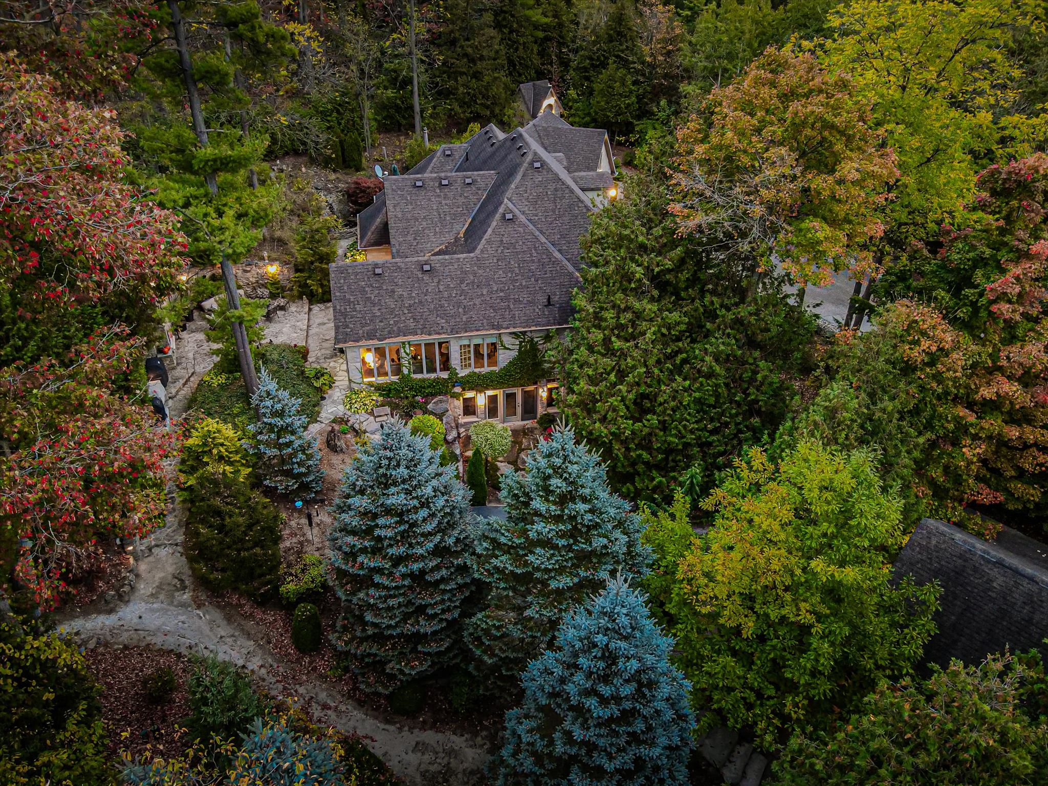 Aerial rear twilight